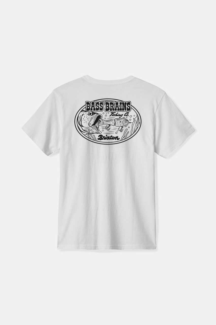 
       Brixton Bass Brains Swim S/S Standard T-Shirt - White/Black
     