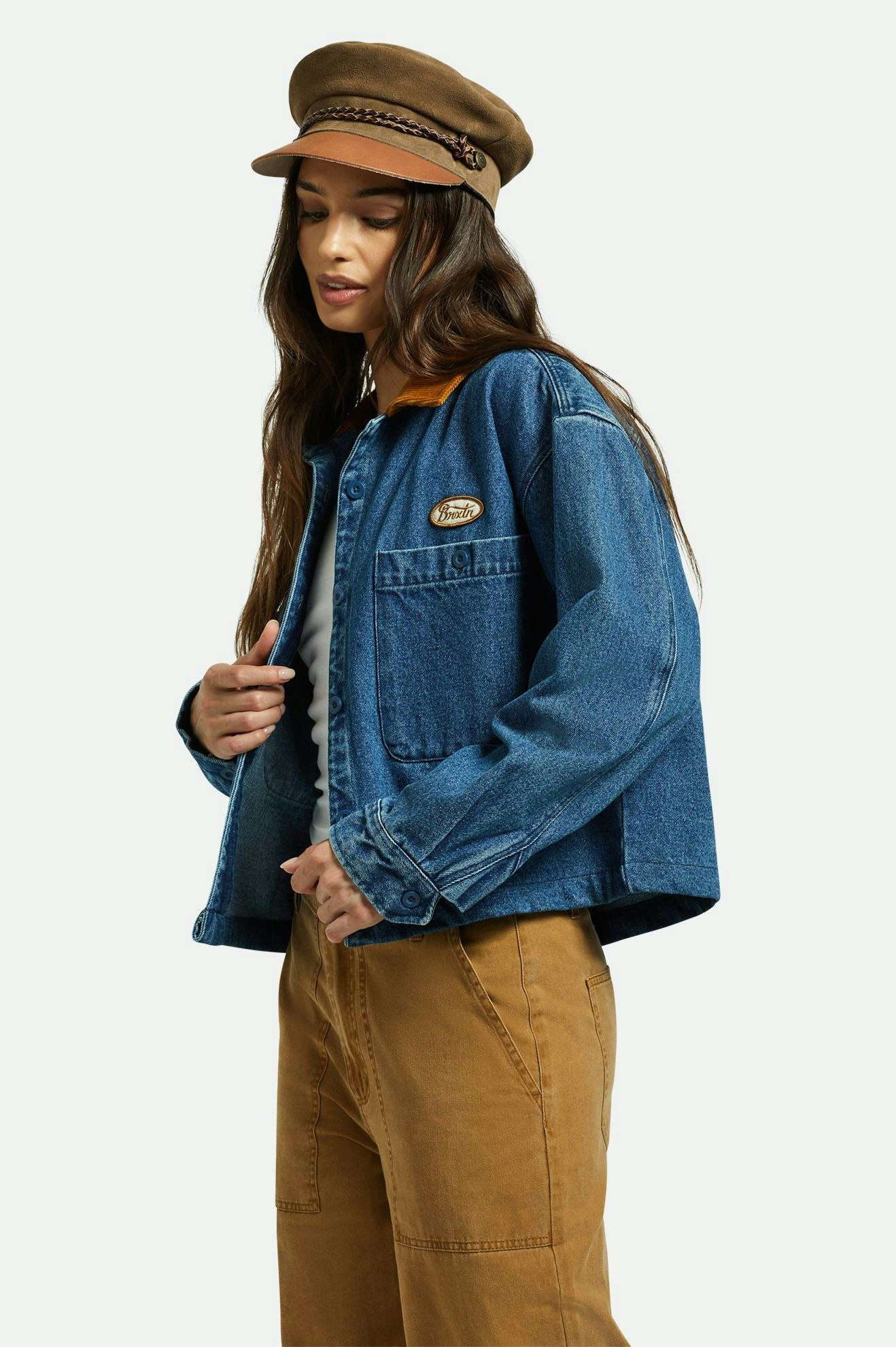 
       Women&#39;s Side Fit | Utopia L/S Overshirt - Washed Denim
     