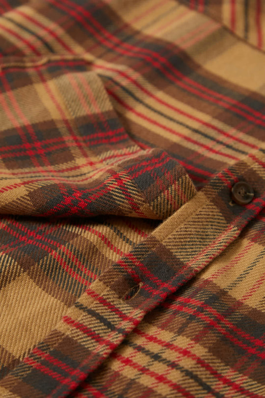 
       Men&#39;s Bowery L/S Flannel in the color Curry/Washed Black/Crimson - Additional Style View
     