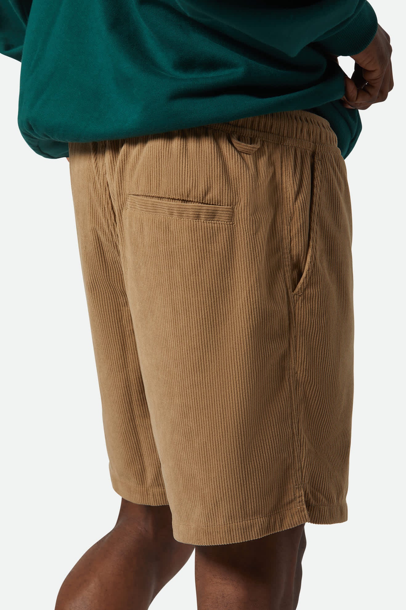 
       Men&#39;s Everyday Corduroy Short in the color Khaki - Men&#39;s Back View
     