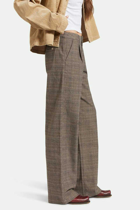 
       Women&#39;s Side Fit | Ludlow Trouser Pant - Brown/Cream Houndstooth
     