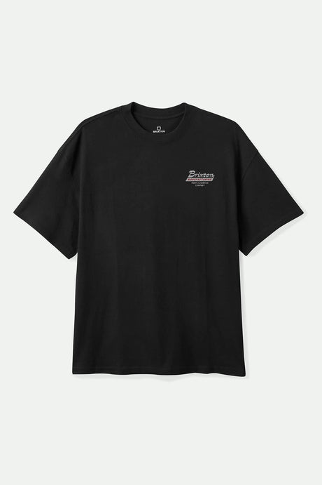 Men's Township S/S Tailored T-Shirt in the color Black/Smoke Grey - Front Product View