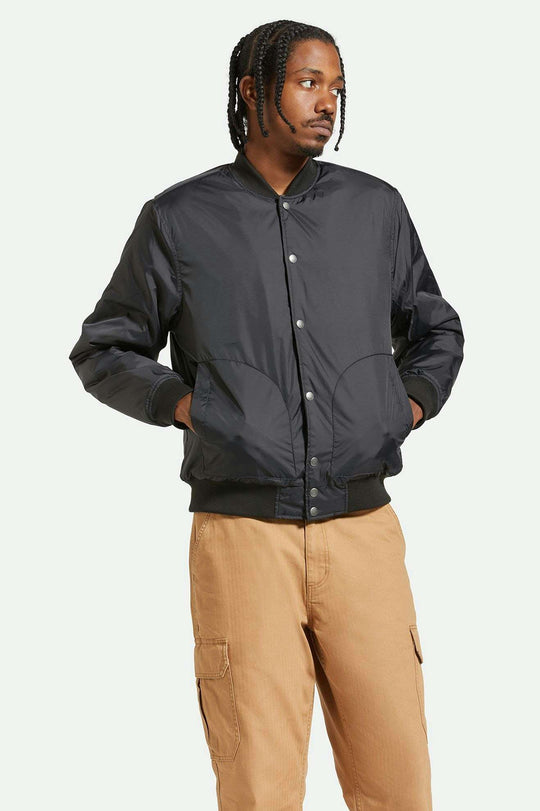 
       Men&#39;s Front Fit | Dillinger Flight Bomber Jacket - Black
     