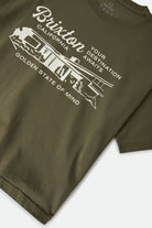 Women's Your Destination Awaits Boxy Crop Top in the color Dark Olive - Additional Laydown image