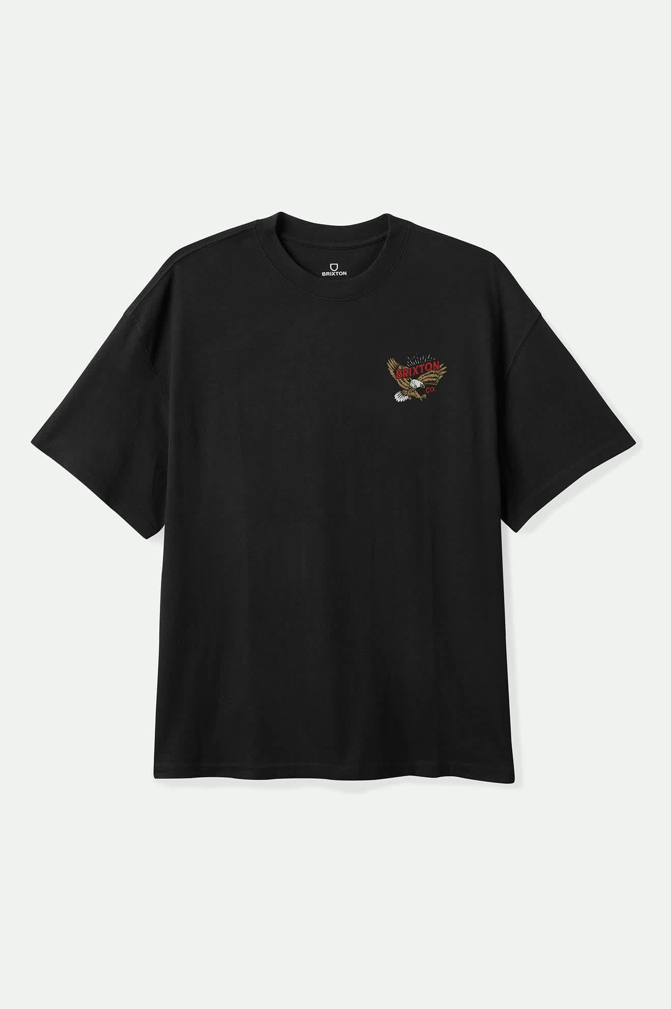 Men's Keller S/S Standard T-Shirt in the color Black Worn Wash - Front Product View