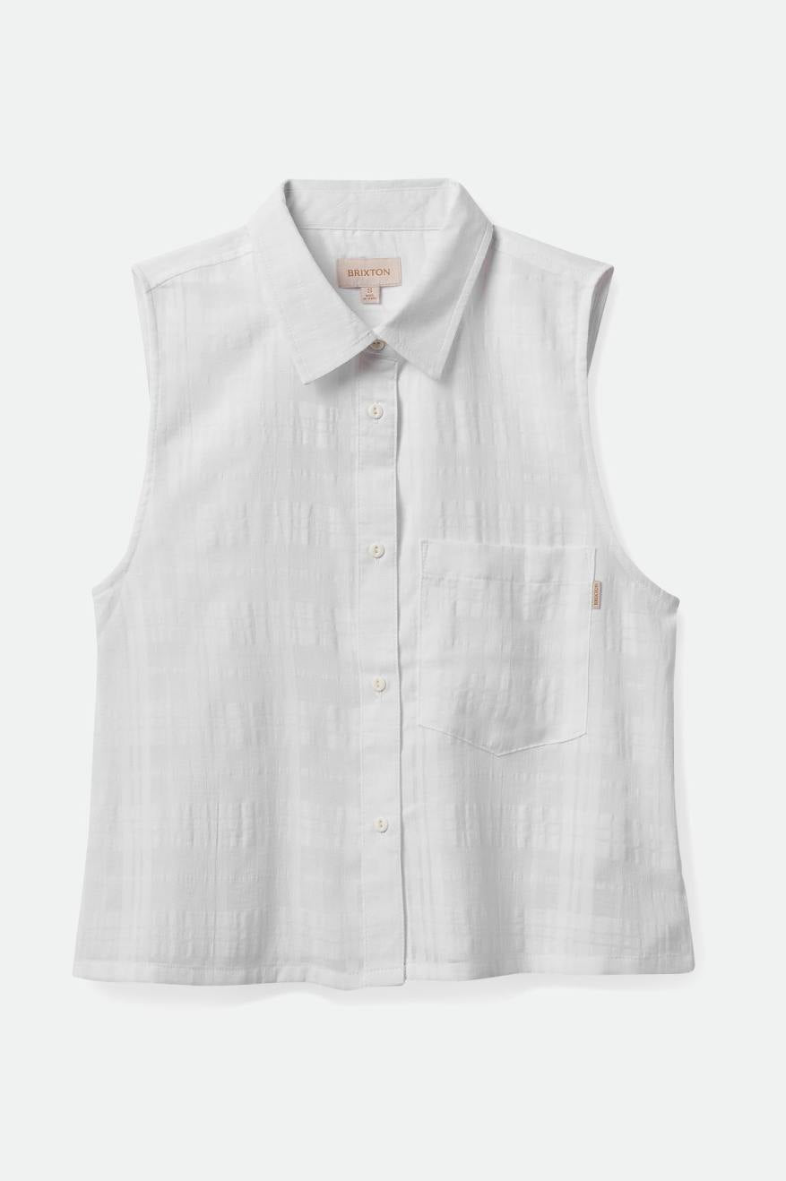 
       Brixton Leon Boxy Sleeveless Shirt - White
     