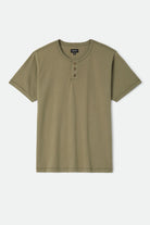 Men's Brixton Baseline Henley T-Shirt in the color Olive Surplus Vintage Wash - Front Product View