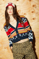 Women's Winter Racing Cardigan in the color Multi Racing Stripe - Men's Lifestyle image