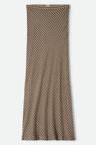 Women's The Molly Silky Skirt in the color Khaki/Off White/Black Micro - Front Product View