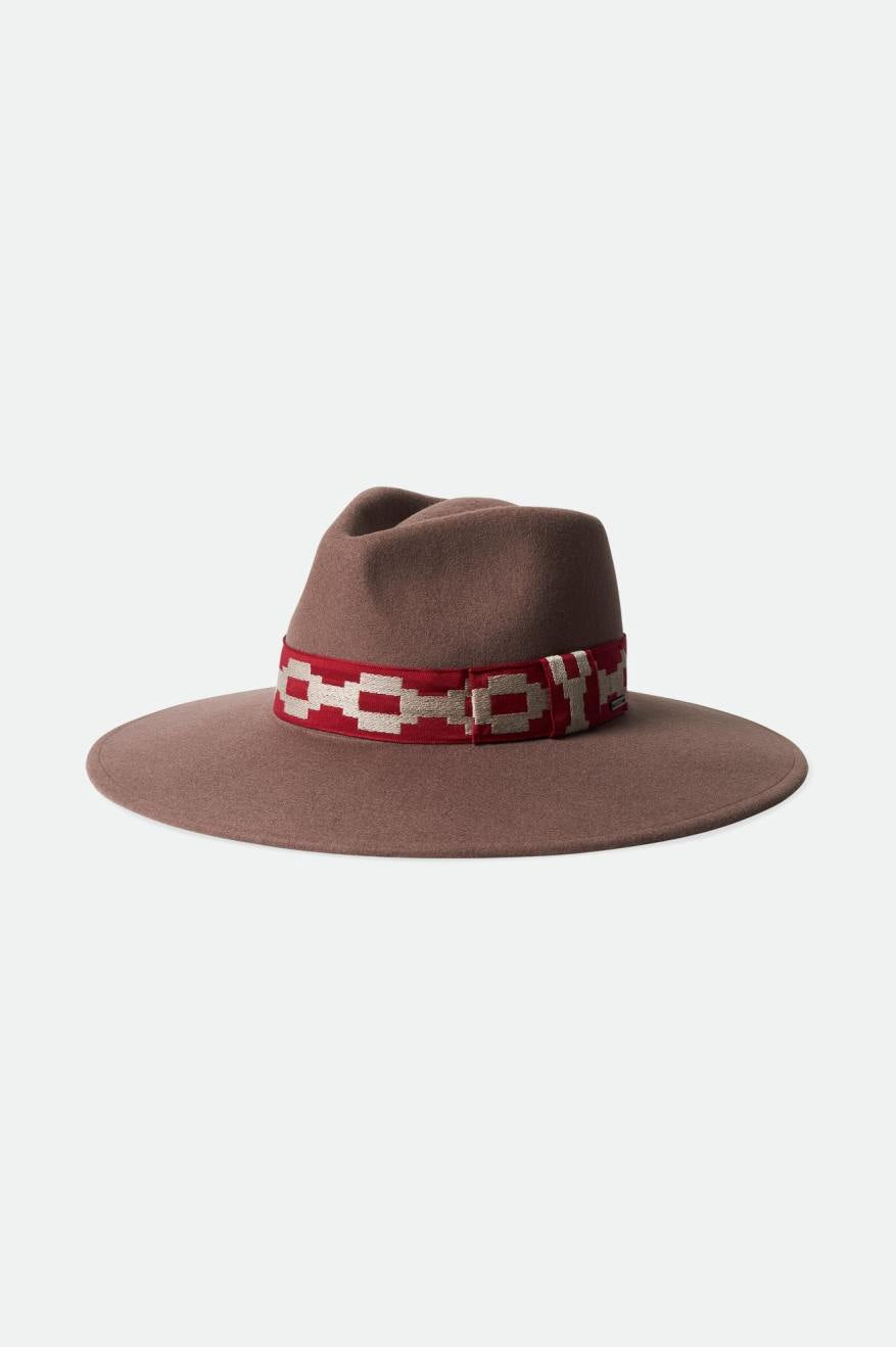 
       Brixton Joanna Felt Hat - Twig/Scarlet Red
     