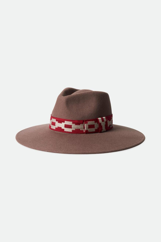 
       Brixton Joanna Felt Hat - Twig/Scarlet Red
     