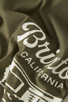 Women's Your Destination Awaits Boxy Crop Top in the color Dark Olive - Additional Laydown image