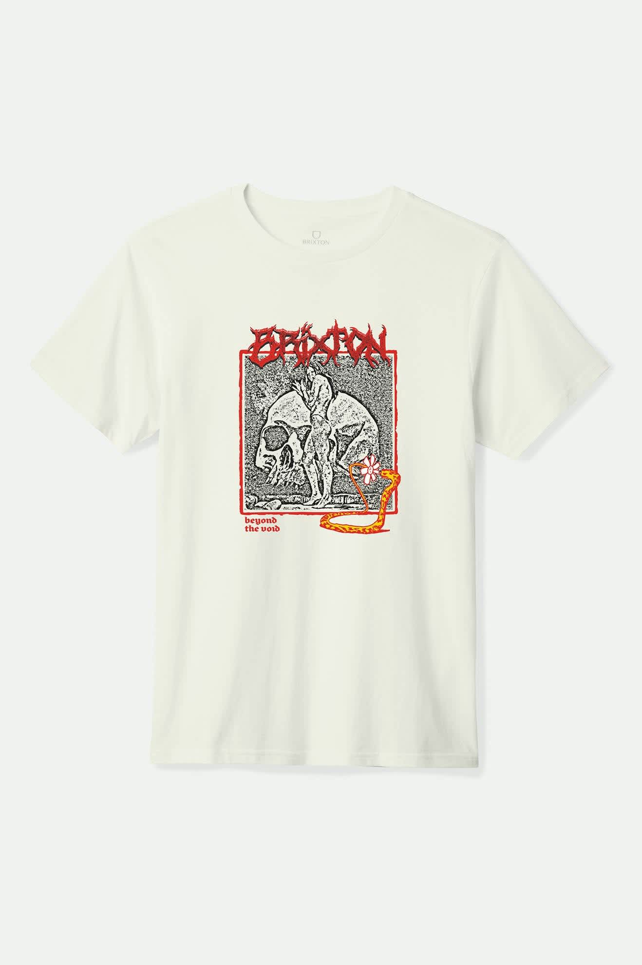 Men's Void S/S T-Shirt in the color Off White Worn Wash - Front Product View