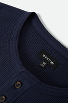 Men's Baseline Waffle Knit Top in the color Navy - Additional Laydown image