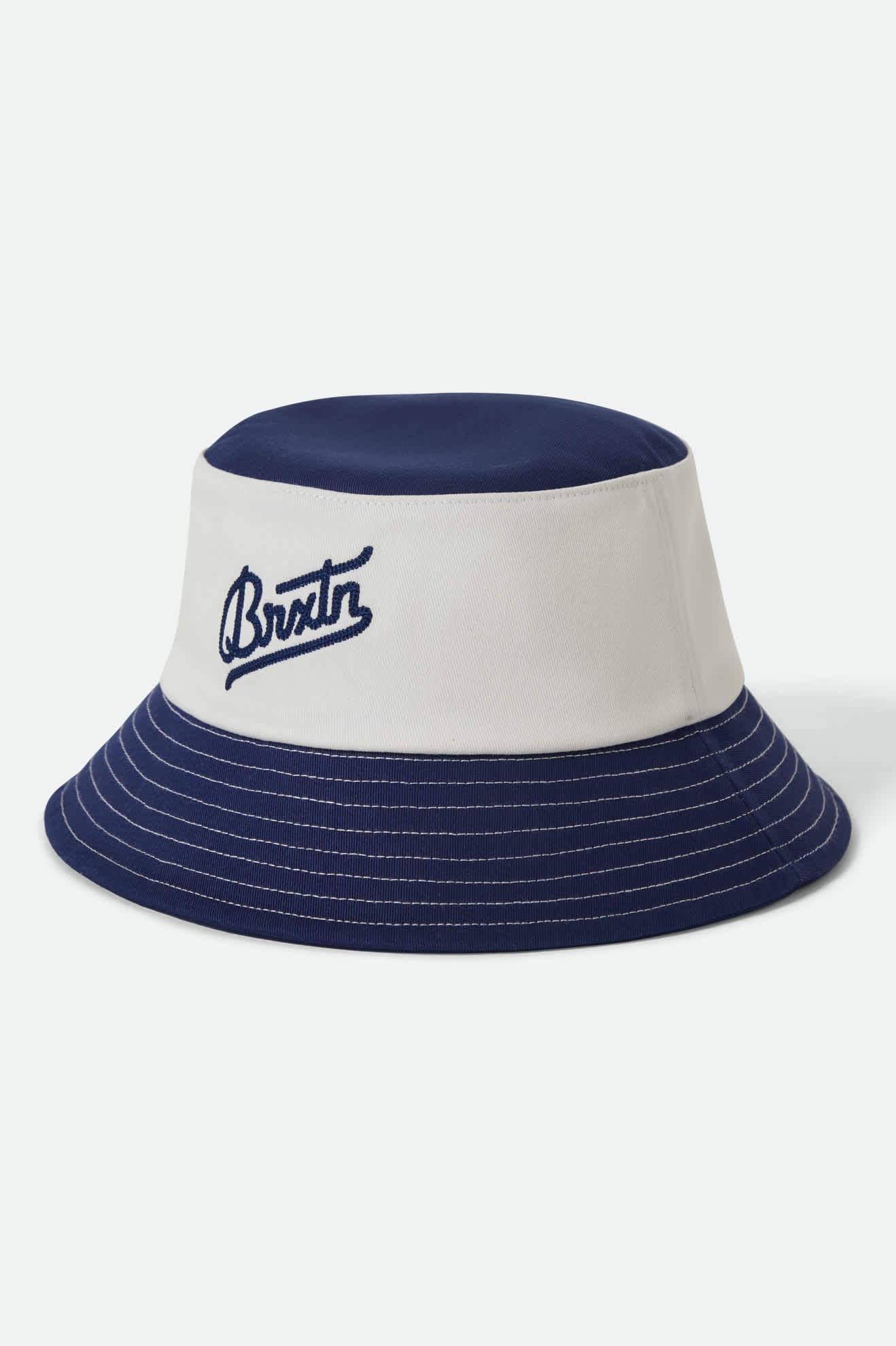 Unisex Eldon Packable Bucket Hat in the color Midnight Blue/Off White - Front Product View