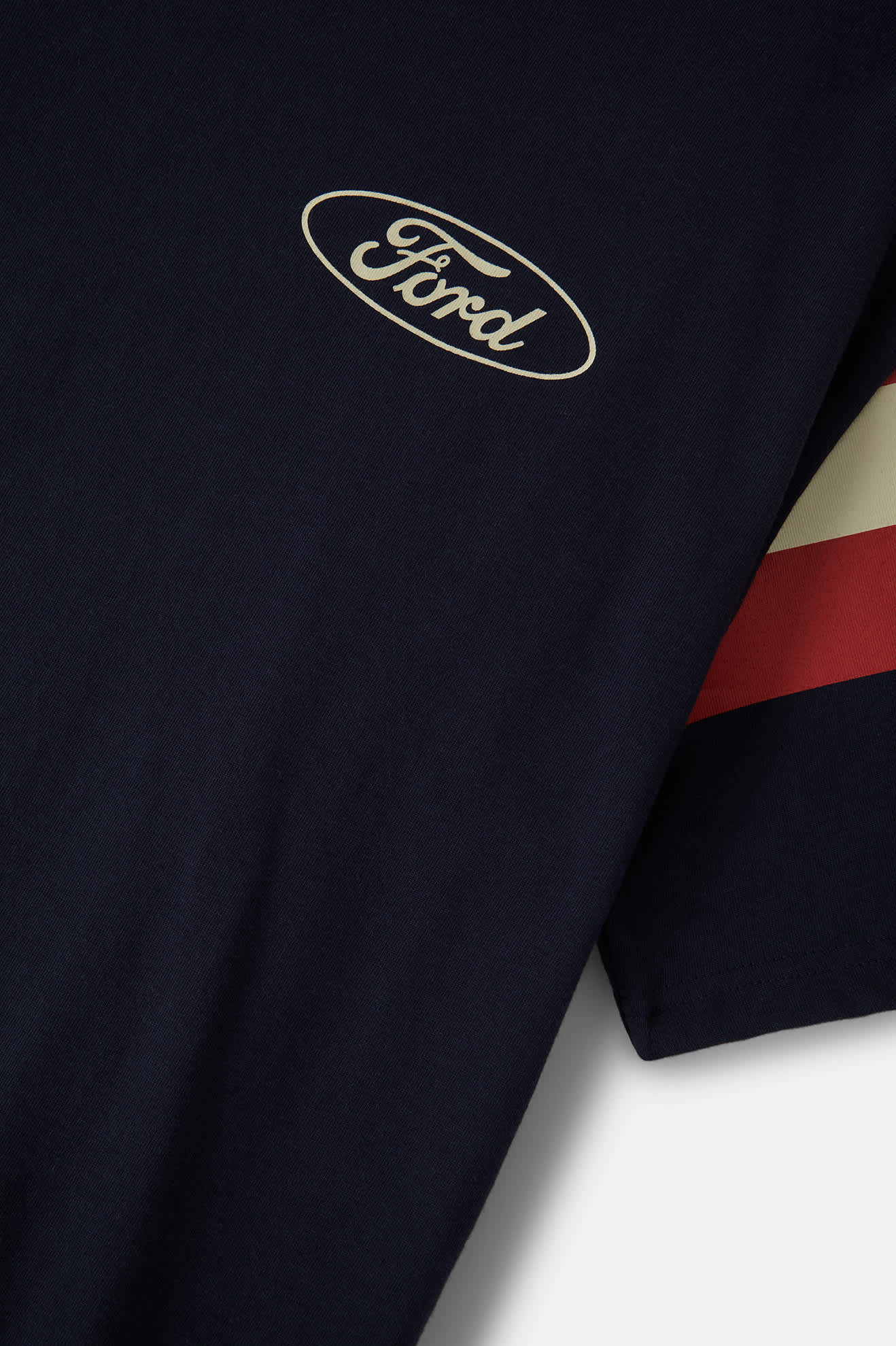 Men's Ford Built Tough Jersey in the color American Navy - Additional Laydown image
