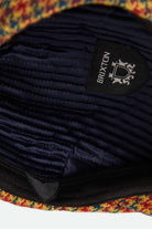 Unisex Hooligan Flat Cap in the color Taupe/Orange/Royal - Additional Laydown image