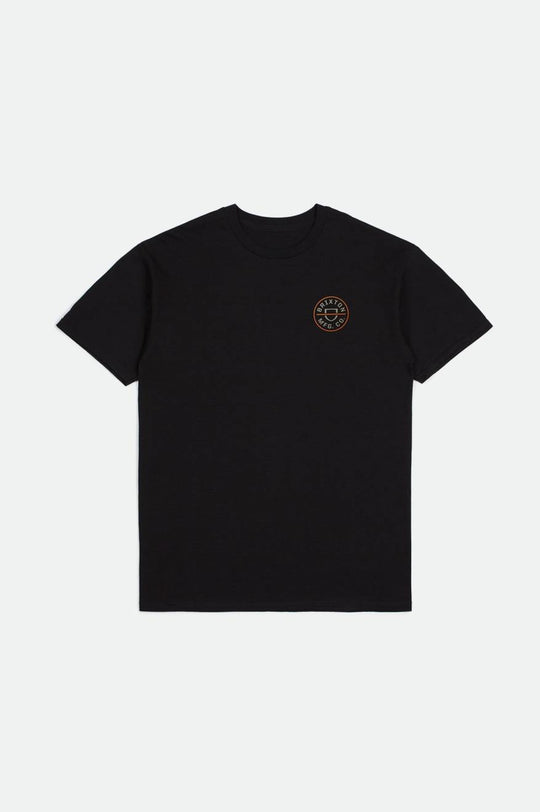 
       Brixton Crest II S/S Standard Tee - Black/Persimmon Orange/Sand
     