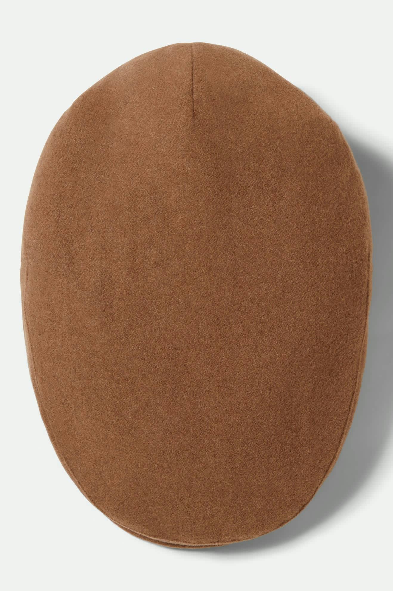 Unisex Hooligan Flat Cap in the color Camel Melton Wool - Additional Laydown image