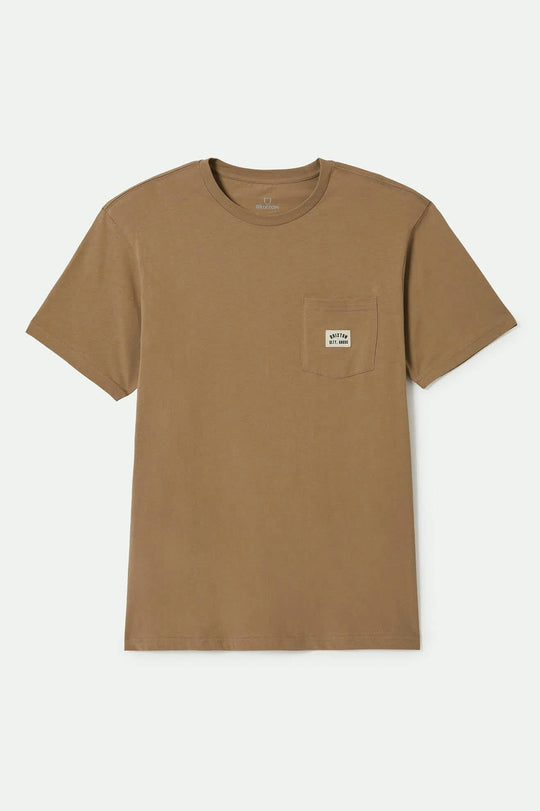 
       Men&#39;s Woodburn S/S Tailored Pocket T-Shirt in the color Khaki - Front Product View
     