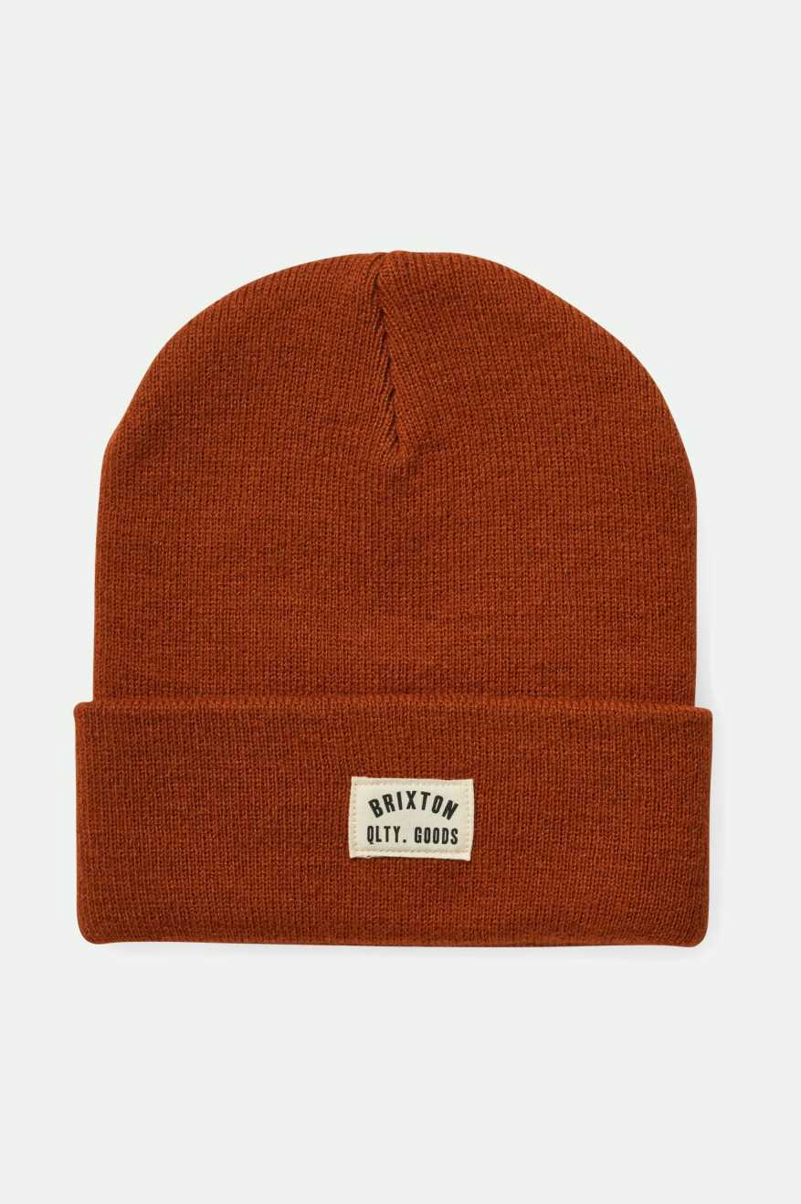 
       Brixton Men&#39;s Woodburn Watch Cap Beanie - Rust Orange | Main
     