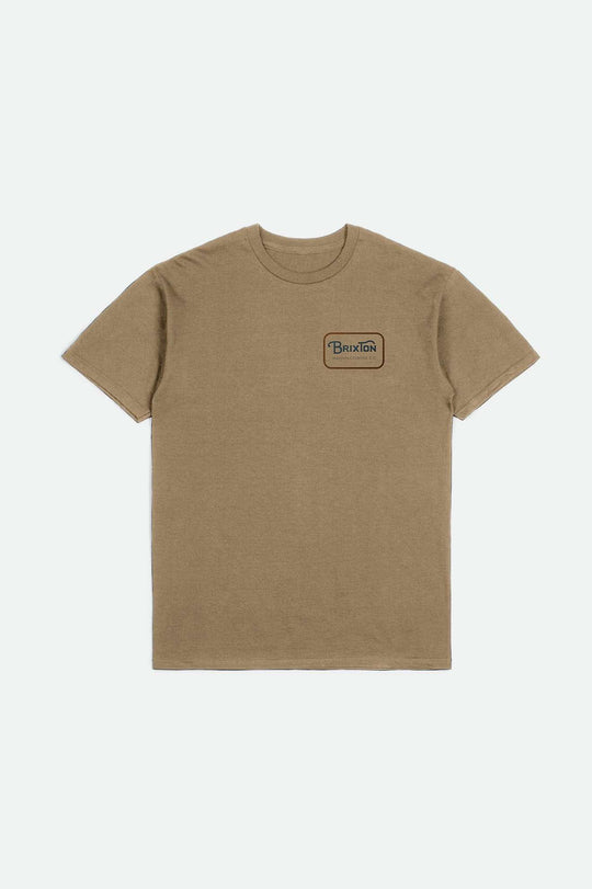 
       Brixton Men&#39;s Grade S/S Standard T-Shirt - Tiger&#39;s Eye/Washed Navy/Brown | Main
     