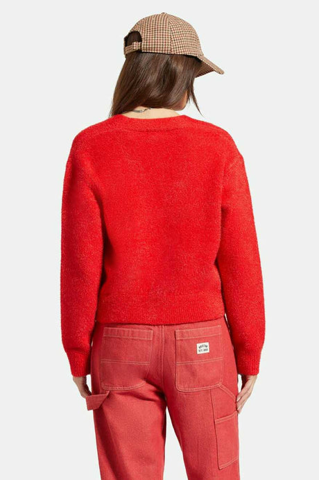 
       Back Fit Image | Town Cardigan - Mars Red
     