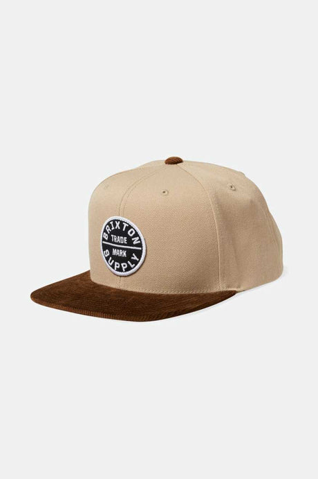 Brixton Men's Oath III Snapback - Khaki/Sepia | Main