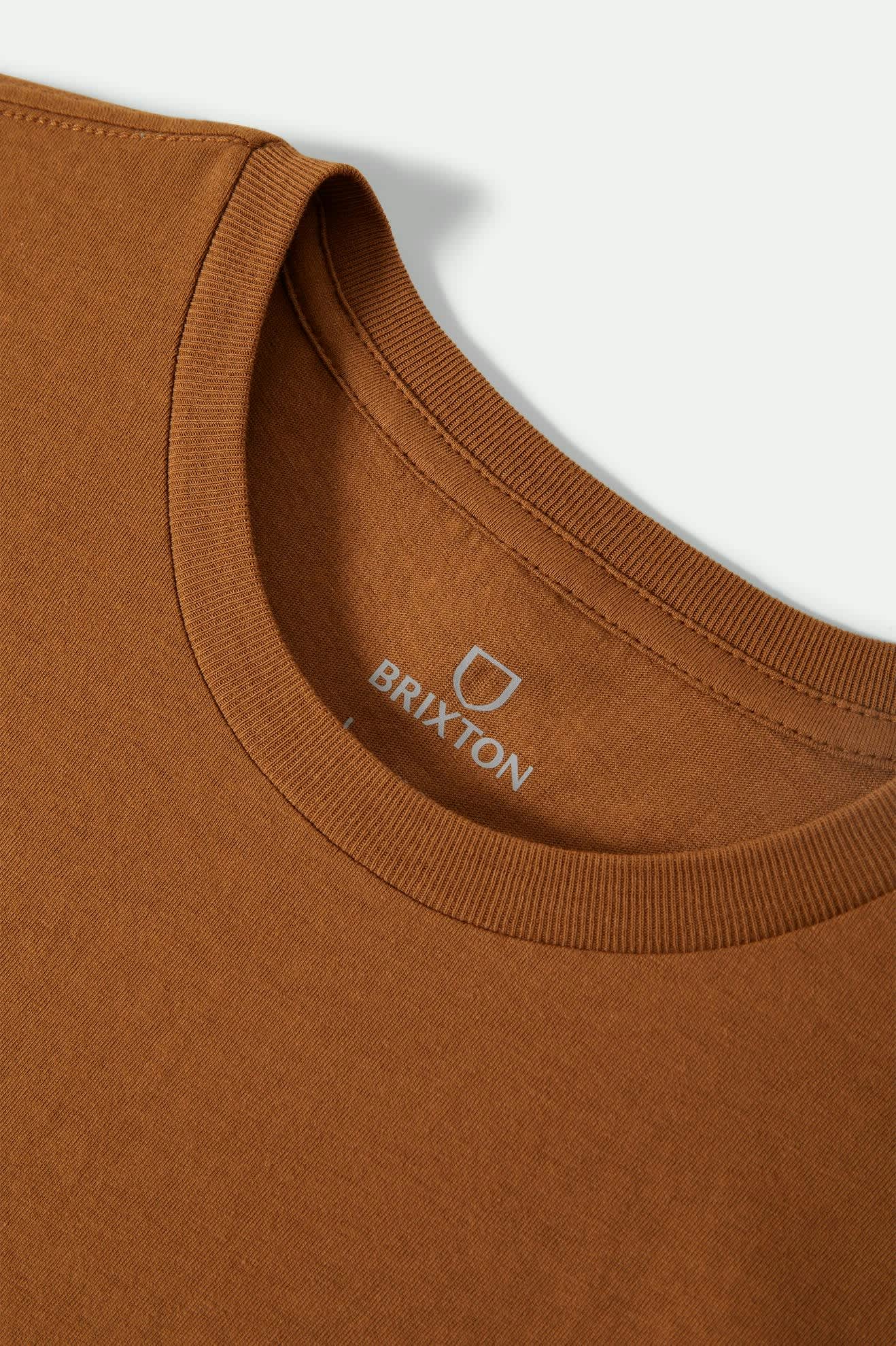 Men's Premium Cotton Short Sleeve Tailored T-Shirt in the color Washed Copper - Additional Laydown image
