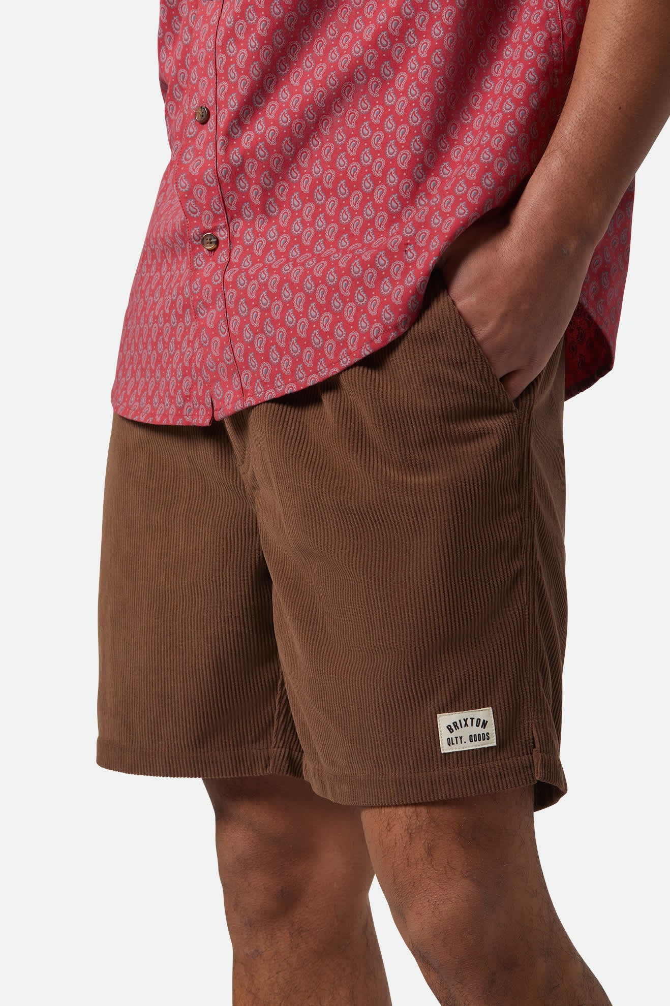 
       Men&#39;s Everyday Corduroy Short in the color Pinecone Brown - Men&#39;s Side View
     