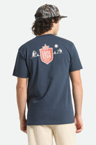 Men's Lone Star Desertscape Short Sleeve Standard T-Shirt in the color Navy - Men's Back View
