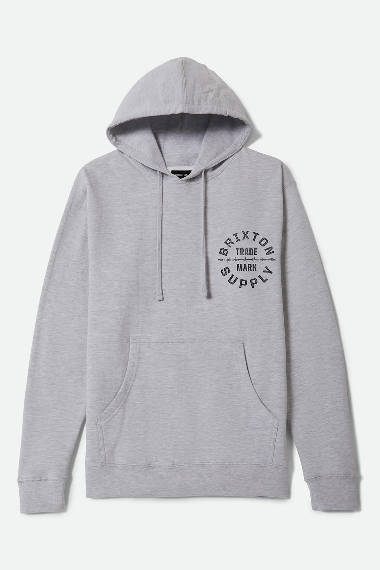 Men's Oath V Hoodie in the color Heather Grey - Front Product View