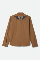 Men's Waylon Lightweight Overshirt in the color Khaki - Additional Laydown image