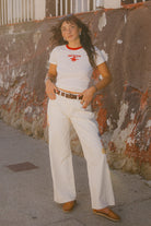 Women's Pegasus Slim Crew T-Shirt in the color Vintage White - Men's Lifestyle image