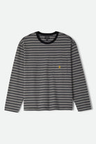 Men's Century Knit Top in the color Heather Grey Stripe - Front Product View