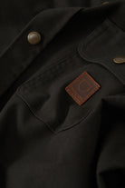Men's Builders Stretch Overshirt in the color Black - Additional Laydown image