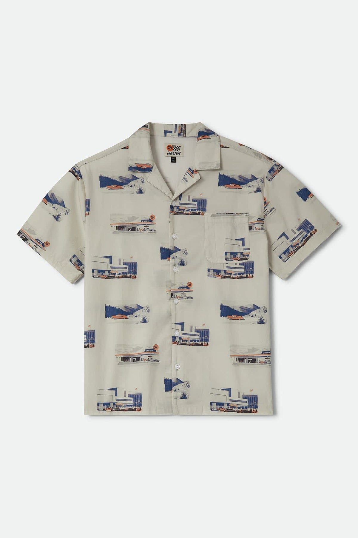 Men's 76 Resort Shirt in the color Off White/Scenic - Front Product View