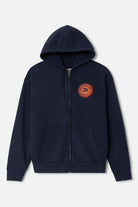 Men's 76 Certified Full Zip Hoodie in the color Washed Navy - Front Product View