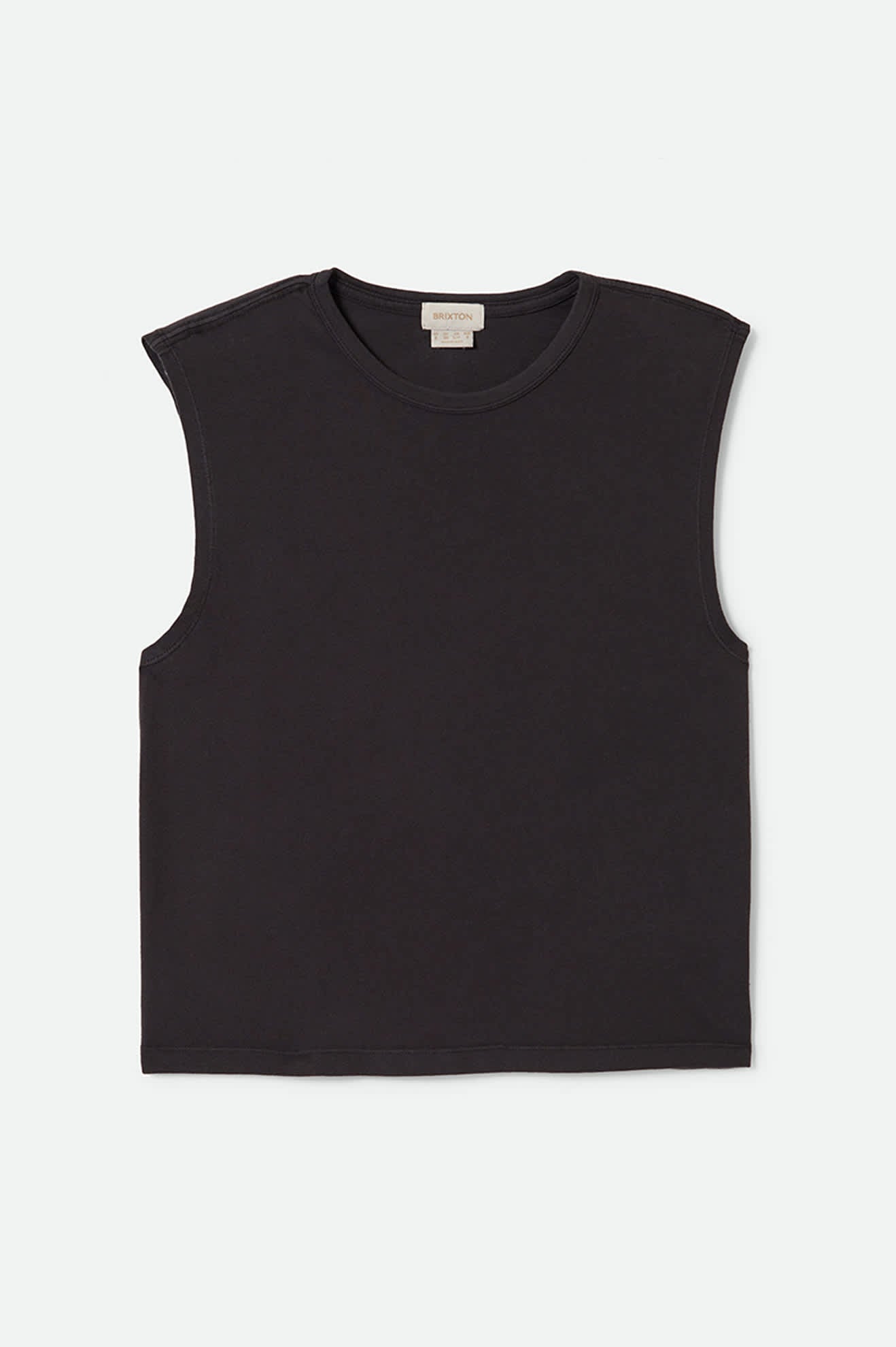 
       Women&#39;s Carefree Organic Garment Dye Muscle Tank in the color Black - Front Product View
     