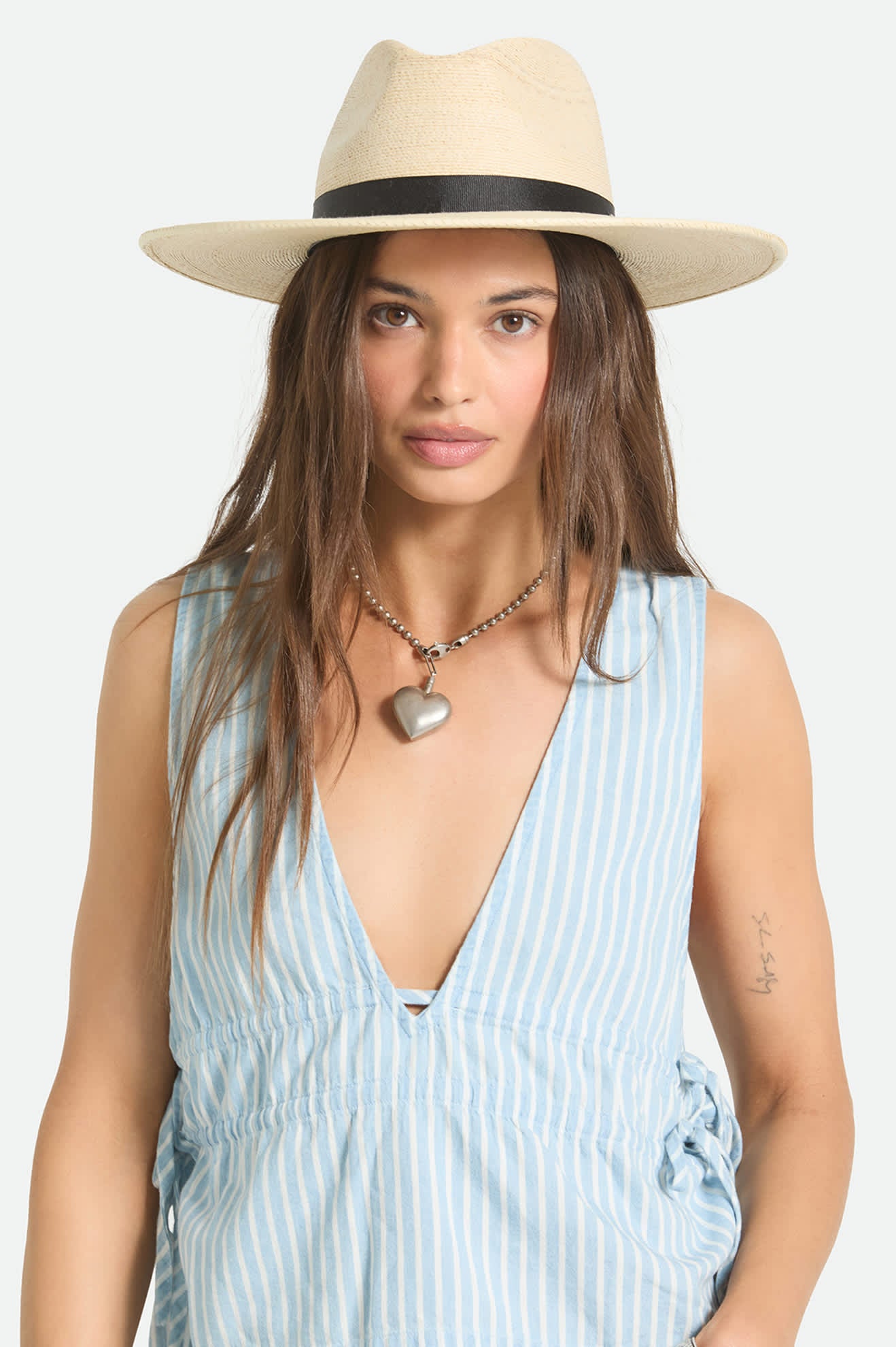 Women's Harper Straw Hat in the color Natural - Women's Front View