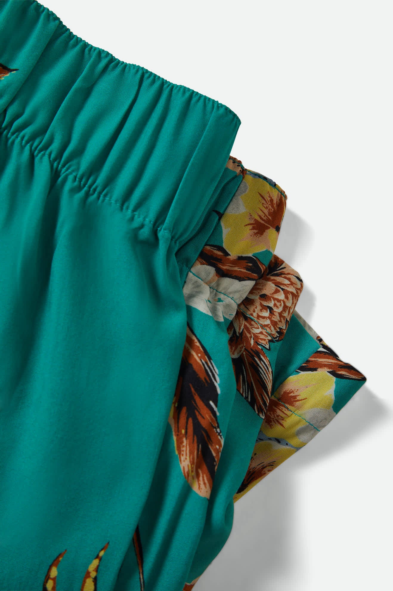 Women's Campos Lounge Short in the color Retro Green Flor Campos - Additional Laydown image