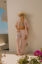 Women's The Mercer Wide Leg Trouser Pant in the color Chalk Pink - Men's Lifestyle image