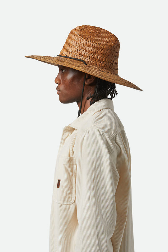 
       Unisex Bells II Sun Hat in the color Light Brown - Men&#39;s Side View
     