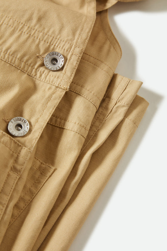 
       Women&#39;s Utility Overall in the color Pale Khaki - Additional Laydown image
     