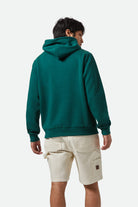 Men's Largo Hoodie in the color Deep Emerald - Men's Back View