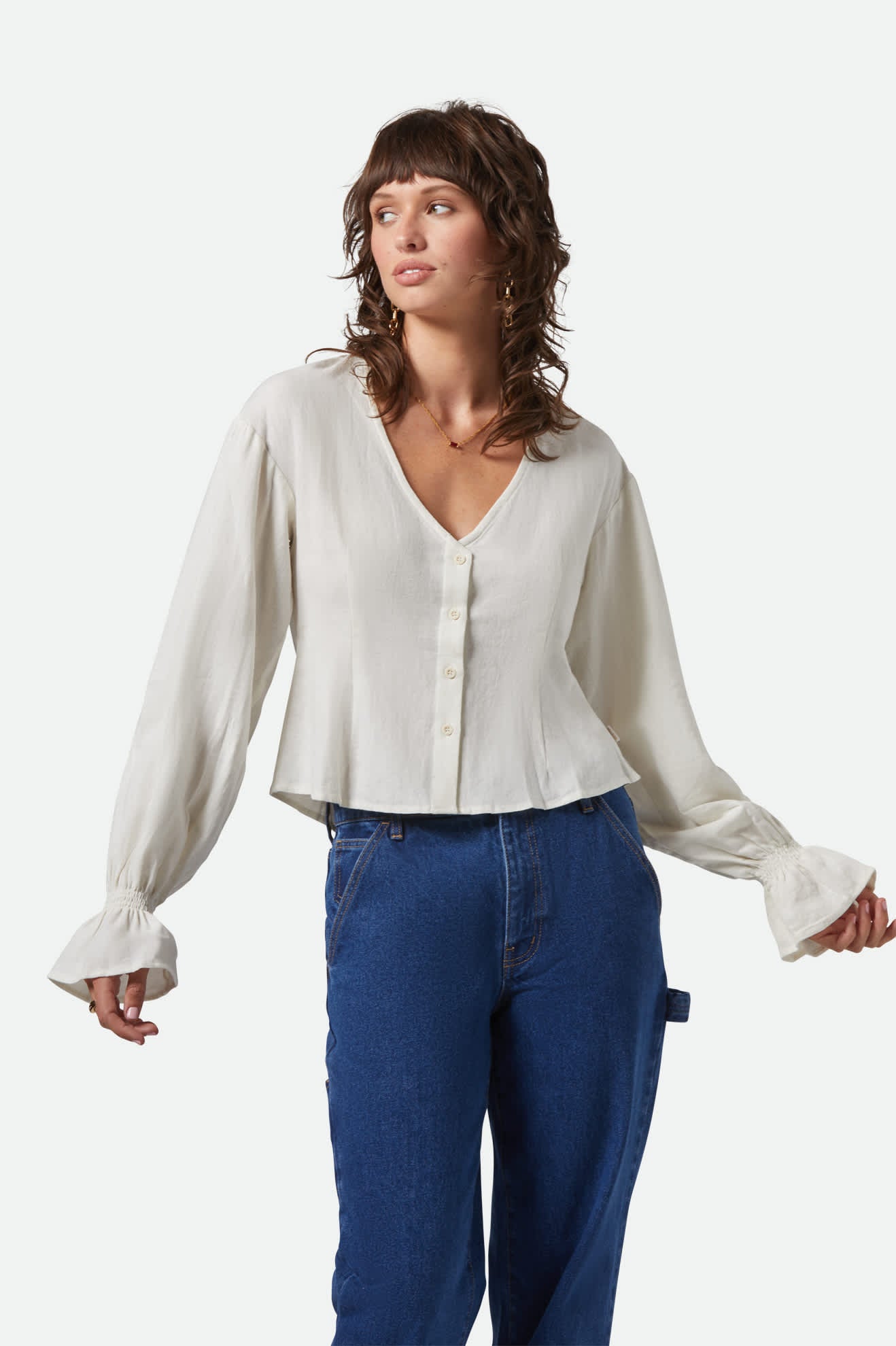 
       Women&#39;s The Meadow Blouse in the color Off White - Women&#39;s Front View
     