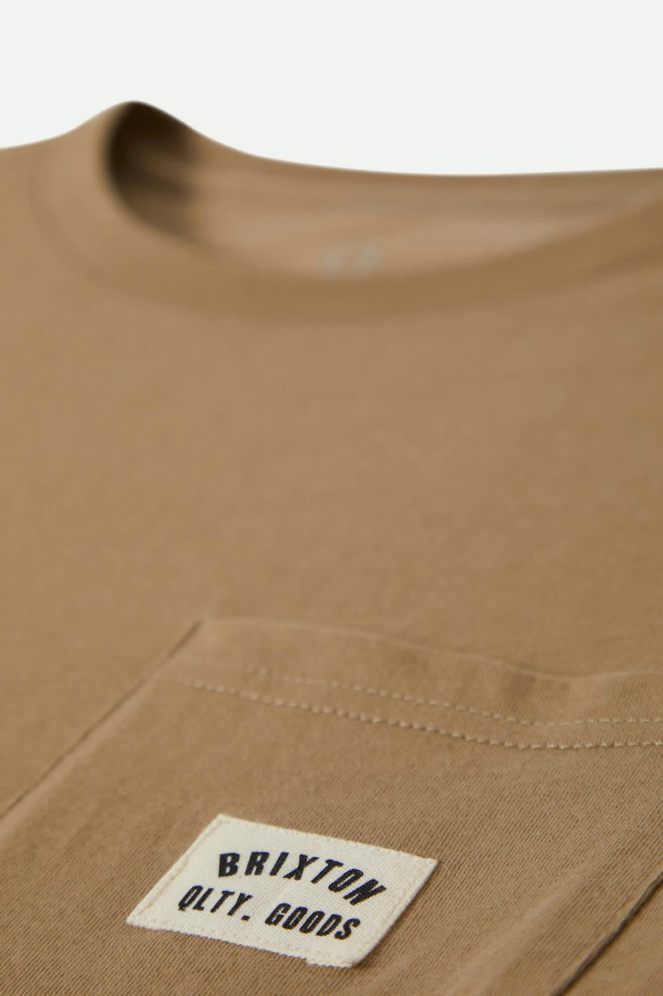 
       Men&#39;s Woodburn S/S Tailored Pocket T-Shirt in the color Khaki - Additional Laydown image
     