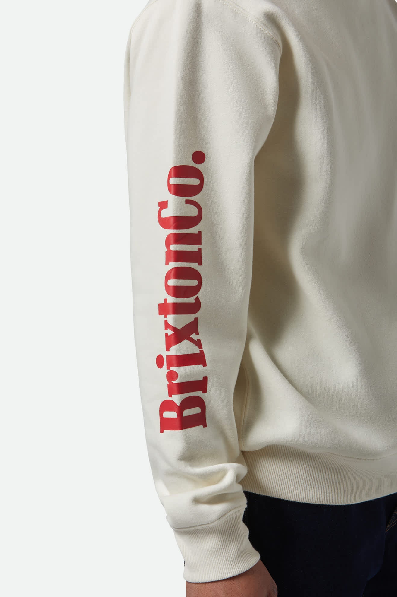 Men's Inwood Crew in the color Egret White - Additional Fit View