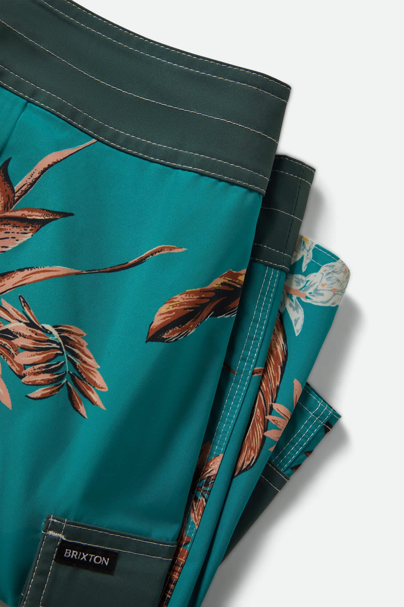 Men's Classic Trunk 17" in the color Primal Green/Floral - Additional Laydown image