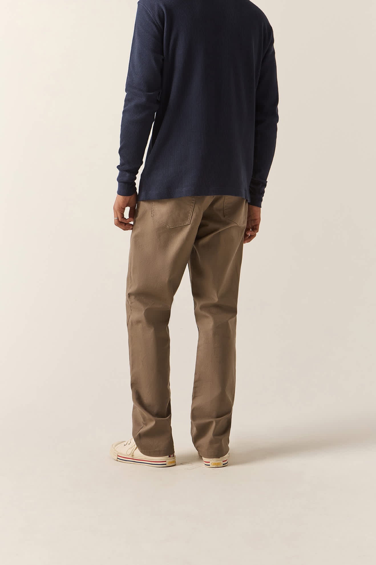Men's Builders 5-Pocket Pant in the color Earth - Men's Back View